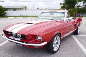 1967 SHELBY MUSTANG GT 350 CONVERTIBLE TRIBUTE 5 SPD. 289 V8 A/C RESTORED MINT!
