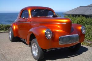 1941 Willys Gasser Coupe with 540 cid Big Block Chevy TCI Turbo 400 Gear Vendors Photo