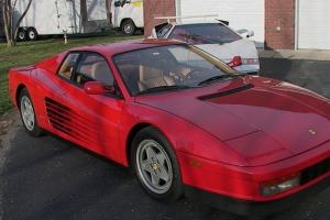 1988 ferrari testarossa "red head" 12 cylinder red with tan interior ready drive