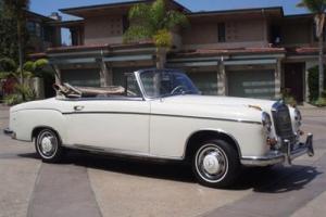 1958 MERCEDES BENZ 220 S CABRIOLET WHITE SHOWSTOPPER LA JOLLA CALIFORNIA CAR Photo