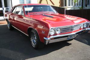  1967 Chevy Chevelle Malibu 2 Door Sports Coupe SS Clone in Red  Photo