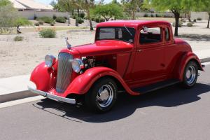1933 PLYMOUTH COUPE high build HOT ROD with 350 engine and RUMBLE SEAT Photo