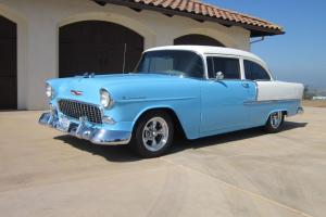 1955 CHEVY 2-DOOR POST - SMOOTH DRIVING CRUISER BLOWING COLD AIR !!!  NICE !!!