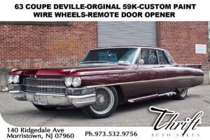 63 COUPE DEVILLE-ORGINAL 59K-CUSTOM PAINT-WIRE WHEELS-REMOTE DOOR OPENER