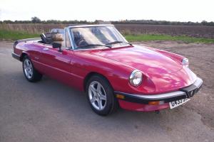  1990 ALFA ROMEO SPIDER RED 46800 HUGE HISTORY FILE LAST LADY OWNER 12 YEARS  Photo