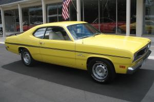 1970 Plymouth Duster Lemon Twist yellow matching numbers 340 4 speed