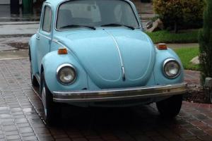 1974 VW Super Classic Beetle, Runs Great, new bluetooth radio, powder blue