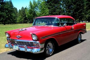 1956 Chevrolet Bel Air 2 Door Hard Top, V8, 4 Speed, Red, Chevy, Great Driver 56 Photo