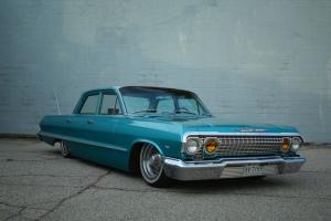 1963 Chevrolet Bel Air Impala biscayne hot rod custom air ride rat rod slammed