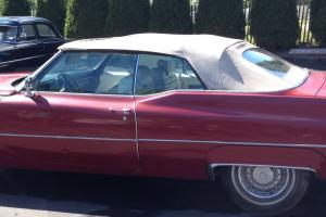 1969 Cadillac DeVille. Maroon w/ white interior 69k **MUST SEE** CONVERTABLE Photo