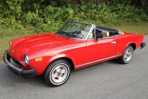1981 FIAT SPIDER 124 CONVERTIBLE FUEL INJECTION 2000 CC RED BEAUTY IN FLORIDA ! Photo