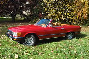 1973 Mercedes Benz 450SL Roadster w/hardtop, Red, Bamboo int, Euro bumpers, MINT Photo