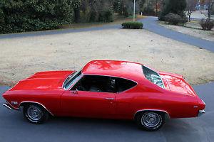 1969 CHEVELLE...NICE RED PAINT....GOOD BLACK INTERIOR....V8....AUTOMATIC