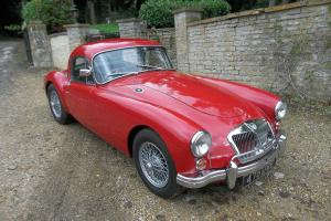  MGA MK11 Coupe, 1962 RED, with 1800cc engine fitted.  Photo