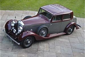 1934 BENTLEY 3 1/2 litre "DERBY" Park Ward Aluminum SPORTS SALOON May Px Photo