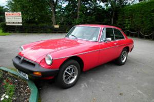  1977 MG B GT in Flamenco Red with original interior 