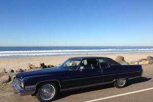 BLUE 1973 CADILLAC 2 DOOR LITTLE OLD LADY FROM BEVERLY HILLS 86K GARAGE FIND !!! Photo