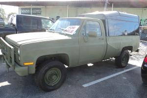 1984 MILITARY M1008 CHEVROLET 4X4 K30 PICK-UP TRUCK, DIESEL w/GENERATOR & CAMPER