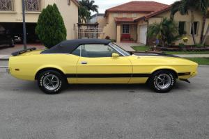 1973 Ford Mustang Conv. H Code - 351 Engine, Auto, A/C, Lots of Options, Rare Photo