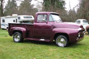 1956 Ford F-100 Custom hotrod truck shaved,built engine/trans/rear, nice!