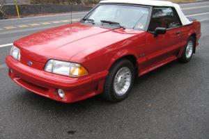 1988 FORD MUSTANG GT CONVERTIBLE 8K  MILES  V-8 5.0L CLEAN AUTO CHECK Photo