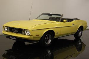 1973 Ford Mustang Q-code Convertible 351ci V8 4 Speed Rare Final Year AC Photo