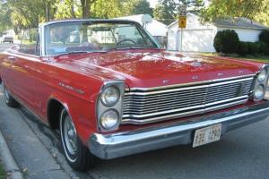 Classic Red 1965 Ford Galaxie 500 Convertable