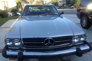 1977 Mercedes SL 450 Mint silver with RARE Ruby Red int 76k original miles Photo