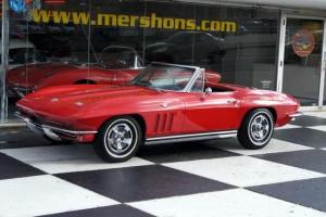 66 Corvette Roadster Rally Red 4 Speed Free US Shipping Photo