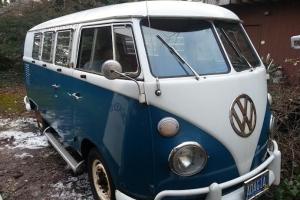 Volkswagen bus split window tin top walk thru with Westphalia kit 1966 Photo
