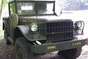 1953 Runing Nice Condition 3/4 Ton Dodge Marine Corps Green Weapons Carrier Photo