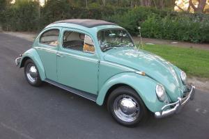 62 Volkswagen Beetle, Sedan Green, Black interior, Sun Roof, 6 Volt, 1.2 liter