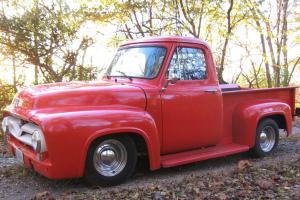 1955 Ford F-100 HOT ROD CUSTOM PICK UP TRUCK - SANTA CLAUS RED