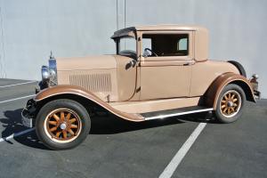 1929 Olds 3 window Coupe, Chevy Motor Photo