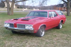 1970 Oldsmobile Cutlass Station Wagon Factory Code 75 RED 442 Upgrades Photo