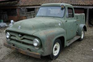 1955 FORD F100 STEPSIDE PICKUP SERVICE TRUCK PROJECT .RUNS & DRIVES Photo