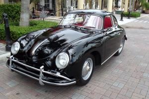1959 PORSCHE 356 A COUPE, BLACK WITH RED, RESTORED CAR, SUPERB CONDITION!!! Photo