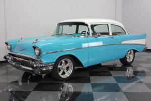 VERY NICE 210, 350CI CHEVY, 700R4 TRANS, VINTAGE A/C, GREAT COLOR COMBO FOR A 57