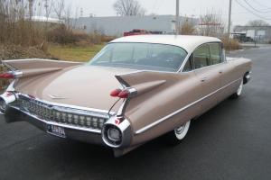 1959 Cadillac Beautiful Rare Factory Colors Beige over Wood Rose! Lots Options