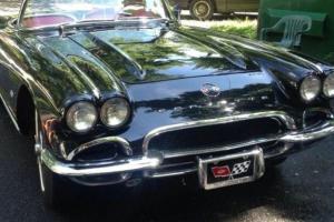 1962 black corvette with hard and soft top