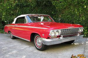 1962 Impala SS Convertible 409 Dual Quad 4-Speed Roman Red Power Top Photo