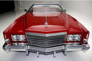 Dynasty Red 1974 Cadillac Eldorado Convertible With White Top,Gorgeous Red Leath Photo