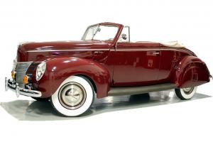 40 FORD DELUXE CONVERTIBLE FLAT HEAD V8 3 SPEED OLDER RESTORATION BUT NICE Photo