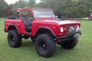 Classic 1973 Ford Bronco 5.0 Cobra RED Topless 4x4 Men Christmas Gift Jeep Lover