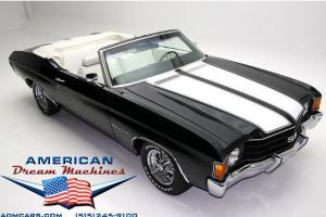 NEW LISTING!!GORGEOUS BLACK 1972 CHEVELLE CONVERTIBLE WITH SS STRIPES ROLLING Photo