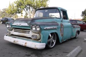 59 Chevy Apache, Bagged, Air Ride, RATROD, Hotrod, C10, Patina, One Of A Kind Photo