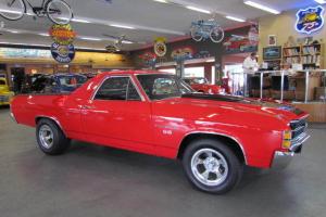 1971 Chevrolet El Camino SS LS-3 396/402 Matching Numbers 4 Speed Red on Black Photo