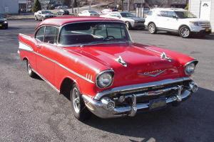 1957  CHEVROLET BEL AIR NO POST COUPE
