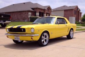 1965 Mustang Coupe, 347, coupe, yellow, black stripes
