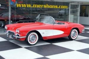 1961 Corvette Roadster Roman Red Numbers Match 4 Speed